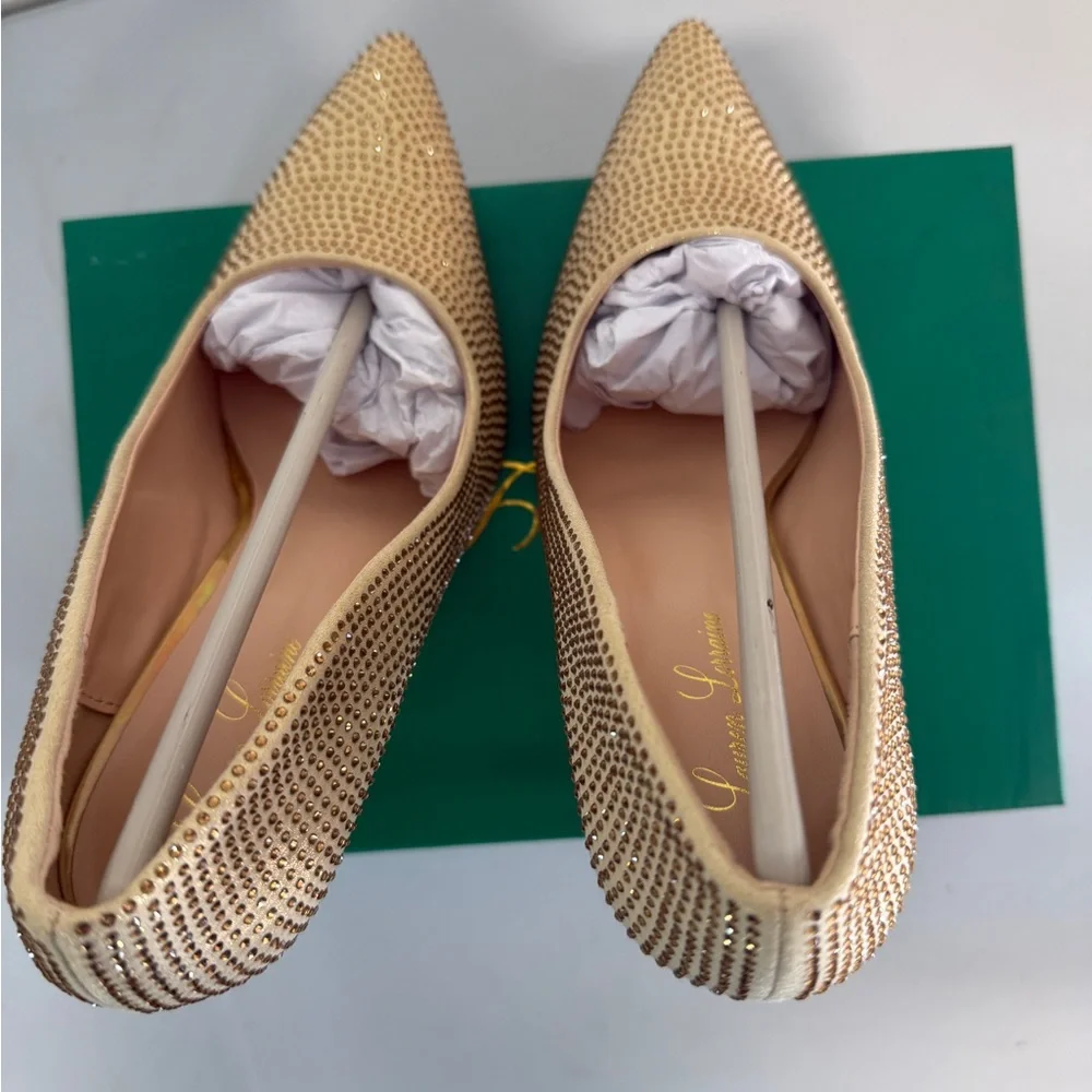 Lauren Lorraine Dori Bronze Heel Women’s Size 8.5 - Picture 3 of 7